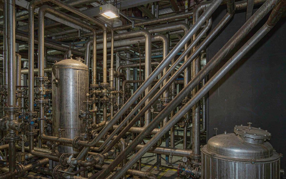 Chlorine dioxide process piping and scrubber