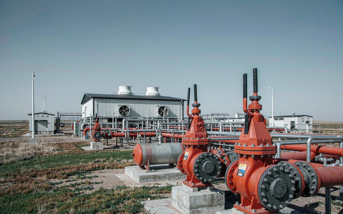CO2 pipeline compressor station